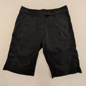 Adidas Sz 6 Women Shorts Black Stretch Pockets Performance Zip Fly Golf Bermuda